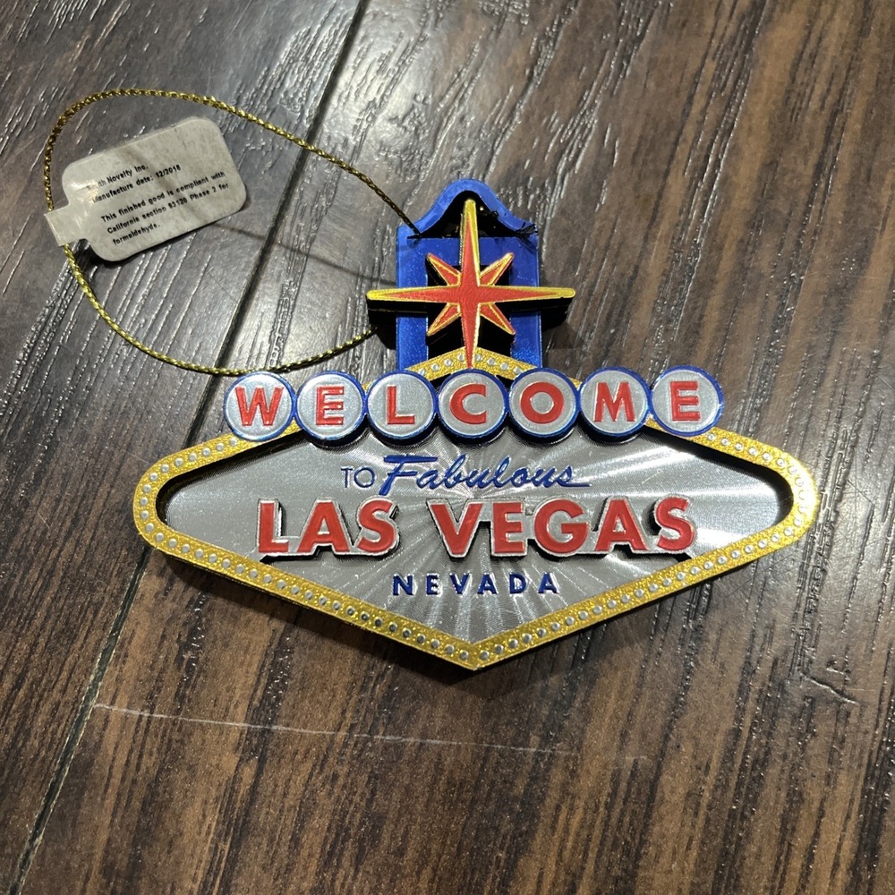 3D "Welcome To Fabulous Las Vegas Nevada" Keepsake Christmas Ornament NEW